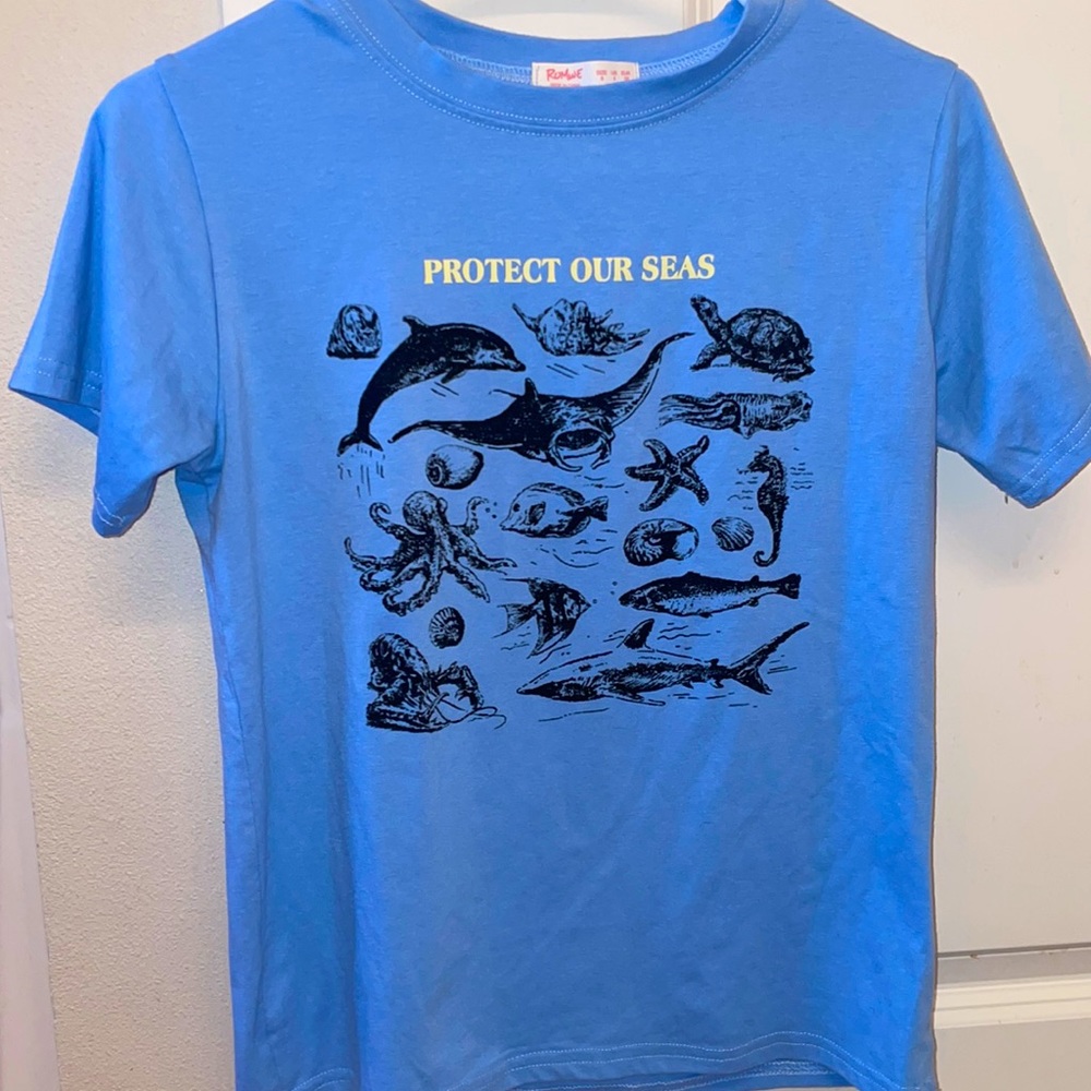 ROMWE Protect Our Seas T-Shirt